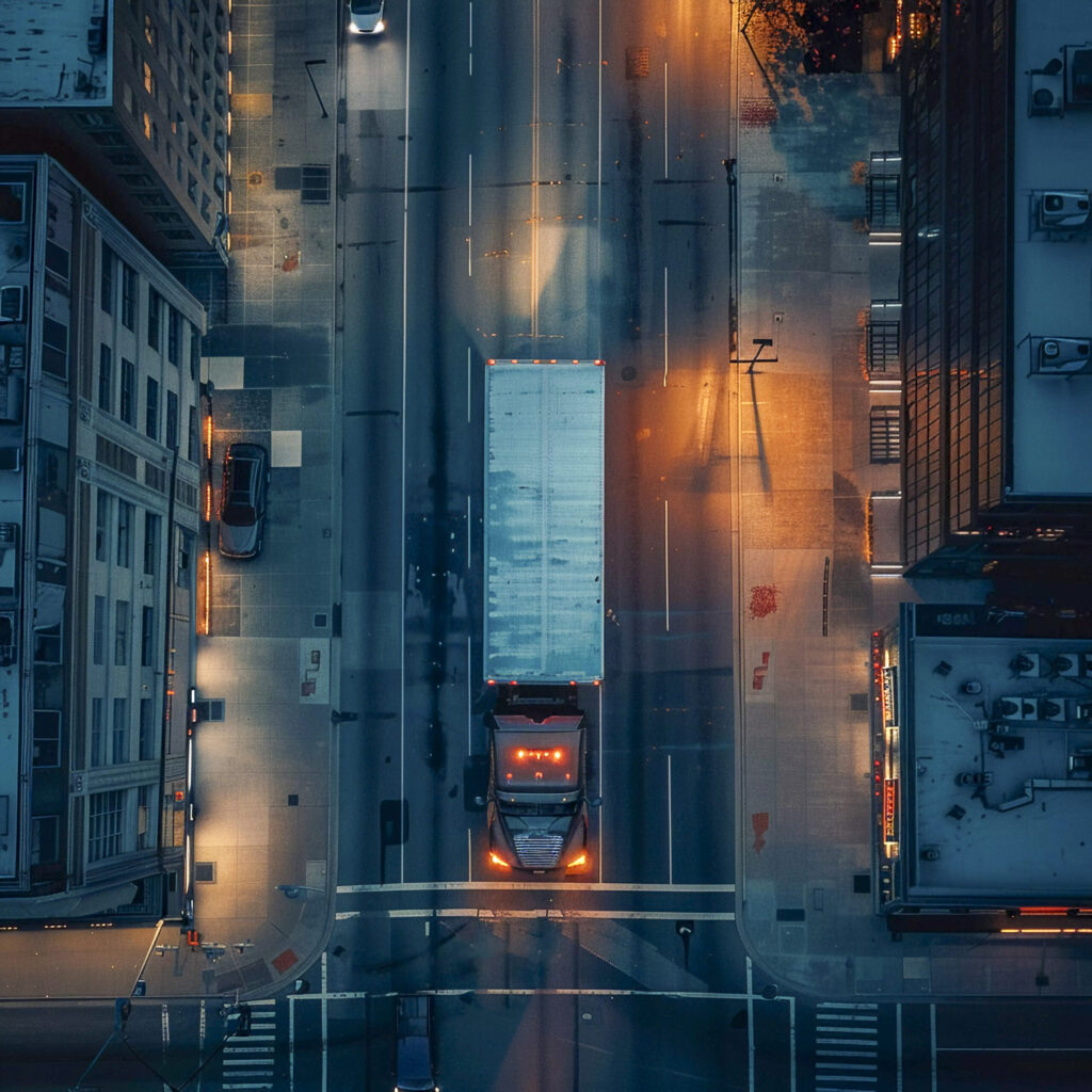 truck logistics operation dusk(2)